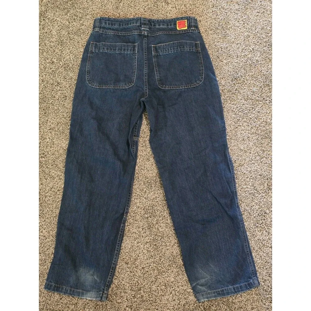 Empyre Jeans Mens Relaxed Blue 5 Pocket Denim Streetwear Skate Y2K 30